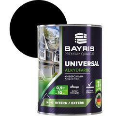 Фарба емаль Bayris Universal аклідна 0.9 кг чорна (Б00002010)