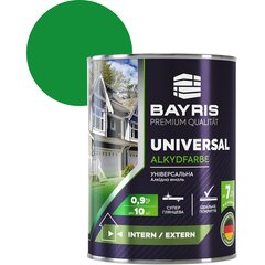 Фарба емаль Bayris Universal аклідна 0.9 кг яскраво-зелена (Б00002014)