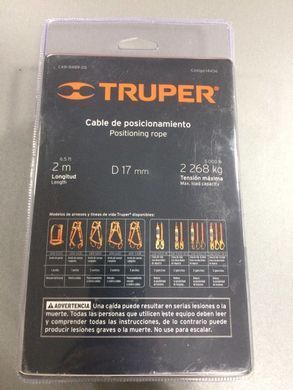 Строп для пояса запобіжного + карабін TRUPER CAB-5489-20