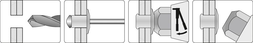 Заклепочник VOREL 400 мм 4.8 мм (70210)