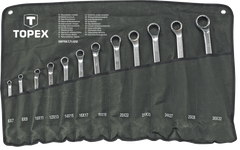 Набір ключів накидних 6 - 32 мм вигнутих в чохлі 12 шт TOPEX 35D857