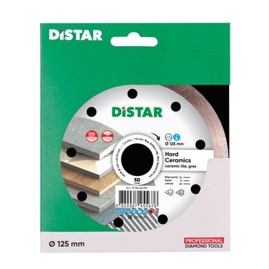 Круг відрізний алмазний Distar 1A1R Hard Ceramics 125 мм 22.23 мм (11115048010)