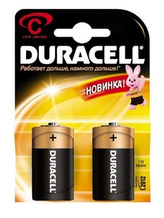 Батарея C DURACELL 1.5V LR14 Basic (2од), пак