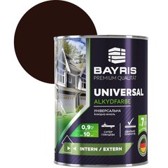 Фарба емаль Bayris Universal аклідна 0.9 кг шоколадна (Б00002011)