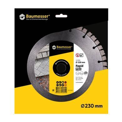 Круг відрізний алмазний Baumesser Rapid Pro 1A1RSS/C3 230 мм 22.23 мм (94315080017)