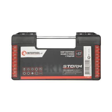 Socket and bit kit Intertool STORM with a ratchet 0.93 kg 57 pcs (VT-3657)