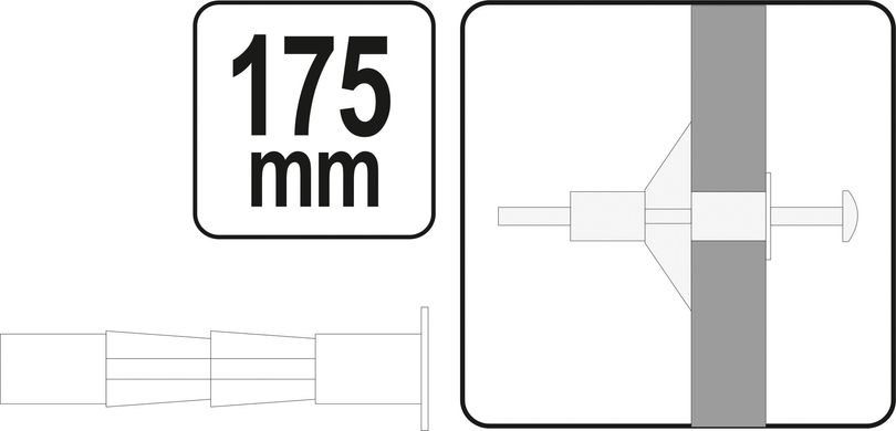Заклепочник для дюбелів Molly YATO 175 мм M8 (YT-51452)