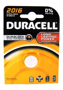 Батарея CR2016 DURACELL 3V, пак