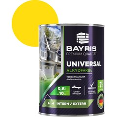 Фарба емаль Bayris Universal аклідна 0.9 кг жовта (50133486)