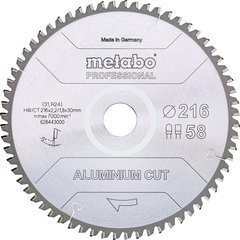 Диск пильний Metabo Aluminium Cut - Professional 216 мм 30 мм (628443000)