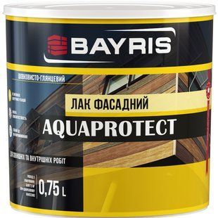 Лак фасадний Bayris Aquaprotect 0.75 л 100-125 мл/м&sup2; (Б00000654)