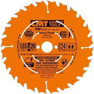 Wood sawing disc СМТ ITK Plus 165х20 mm 24 teeth (271.165.24H)