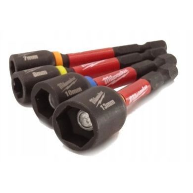 Set of socket wrenches Milwaukee Shockwave magnetic 7-13 mm 4 pcs (4932492445)