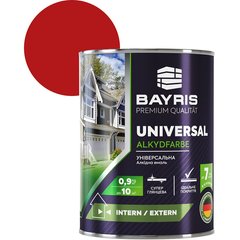 Фарба емаль Bayris Universal аклідна 0.9 кг червона (Б00002020)